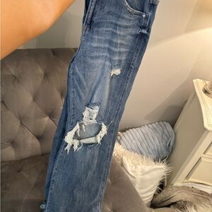 Distressed Blue Risen Women's Jeans